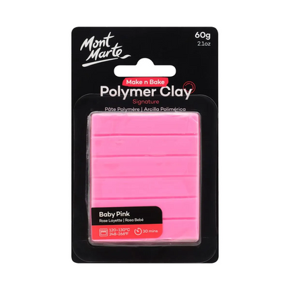 Mont Marte Make n Bake Polymer Clay 60gm Baby Pink