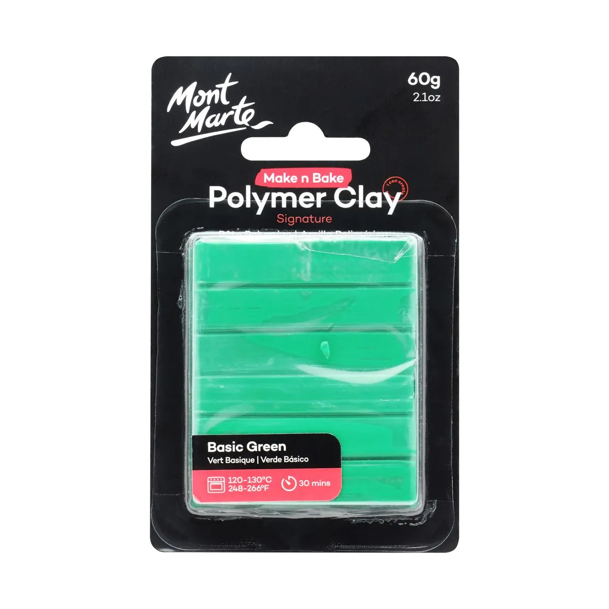 Mont Marte Make n Bake Polymer Clay 60gm Basic Green