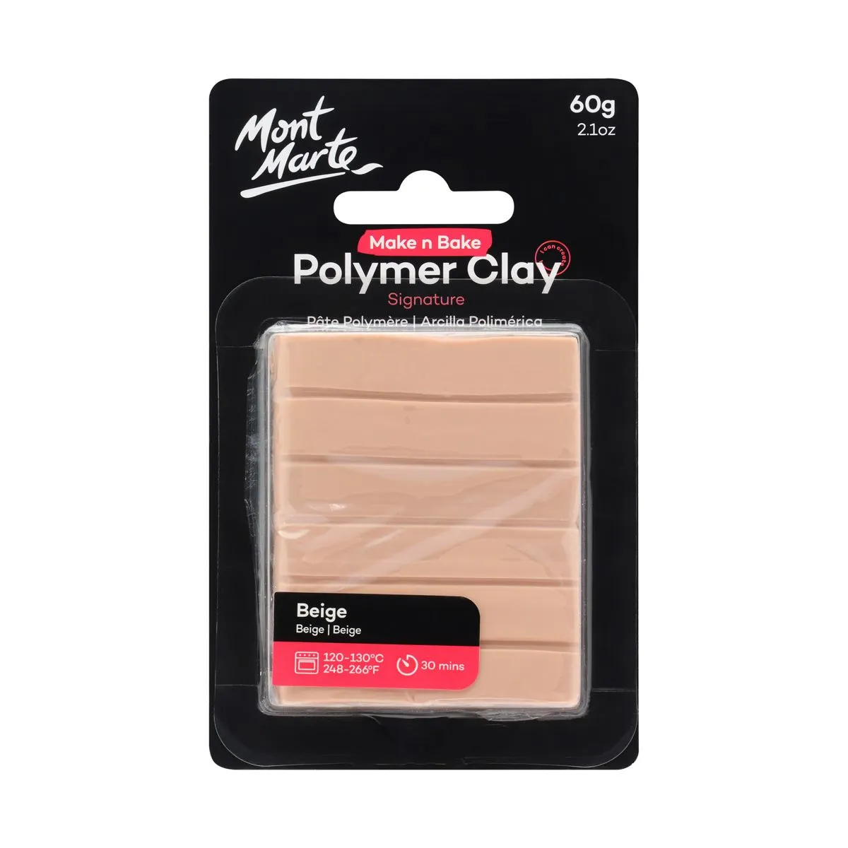 Mont Marte Make n Bake Polymer Clay 60gm Beige