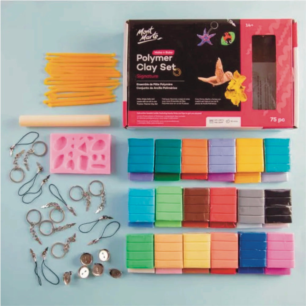 Mont Marte Make n Bake Polymer Clay Set 75pc