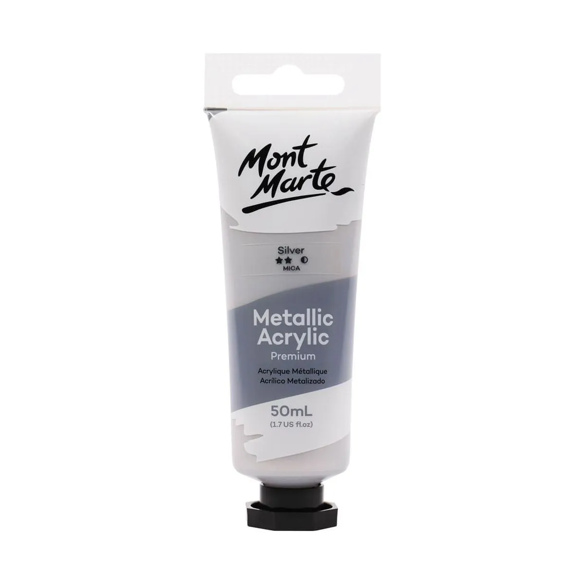 Mont Marte Metallic Acrylic Paint 50ml Silver