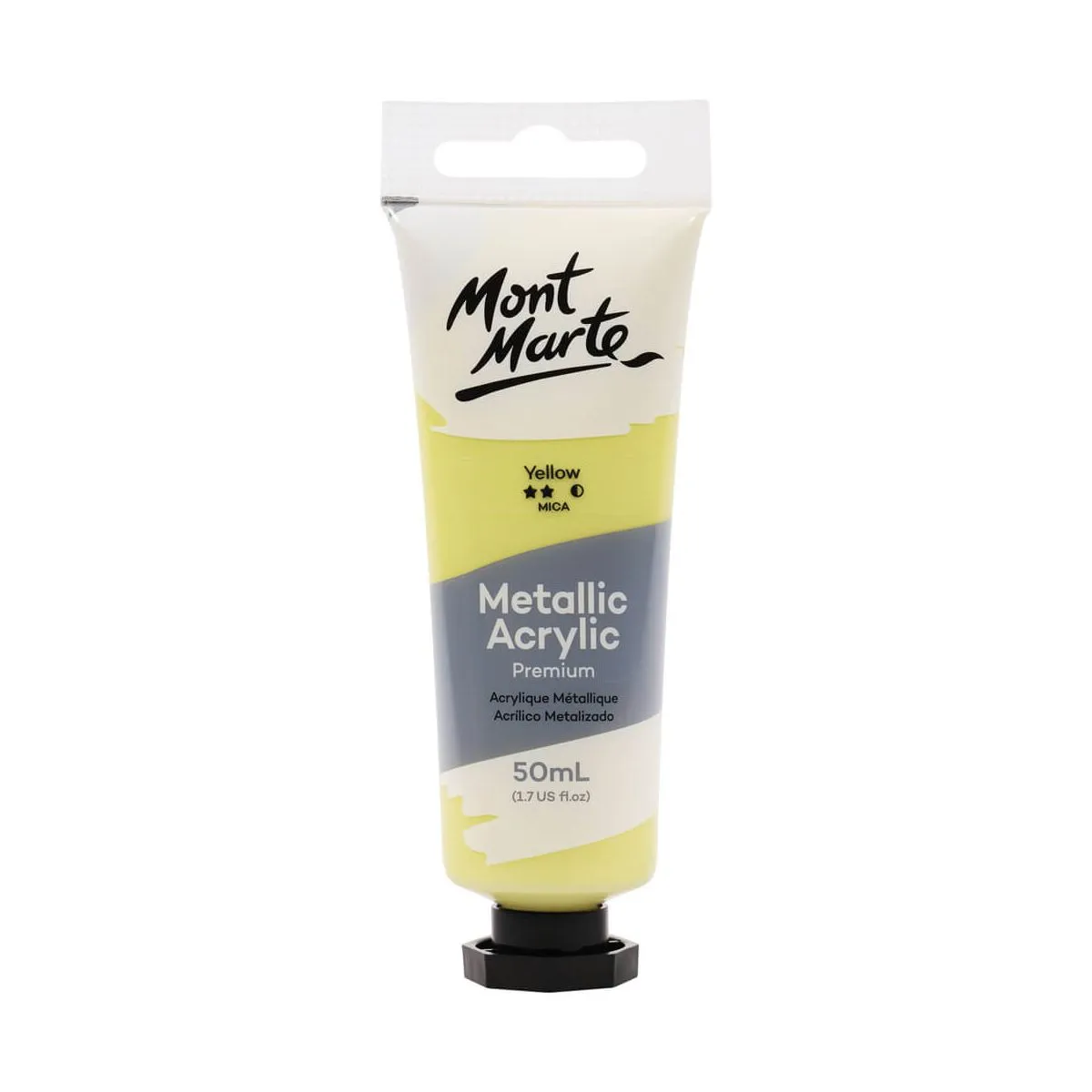 Mont Marte Metallic Acrylic Paint 50ml Yellow