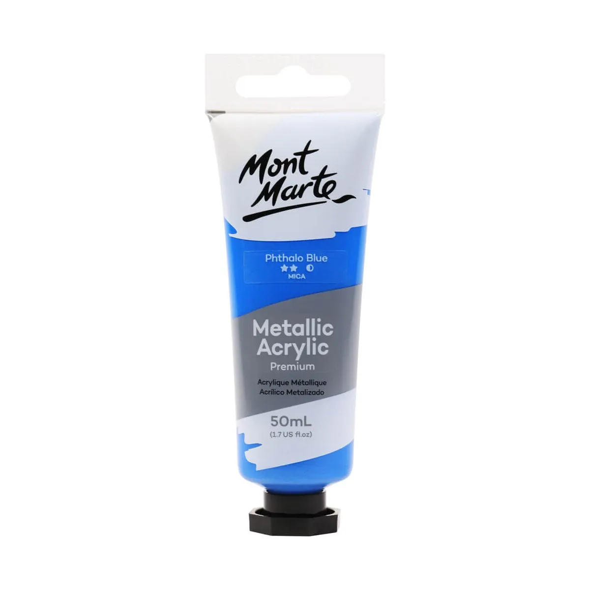 Mont Marte Metallic Acrylic Paint 50ml PHTHALO BLUE