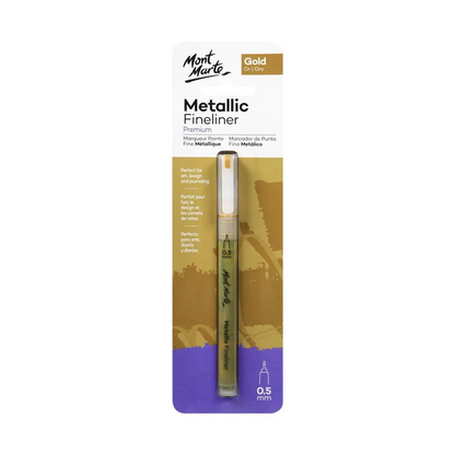 Mont Marte Metallic Marker Fine Point - Gold