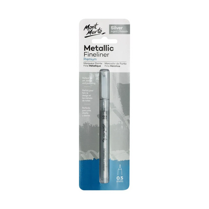 Mont Marte Metallic Marker Fine Point - Silver