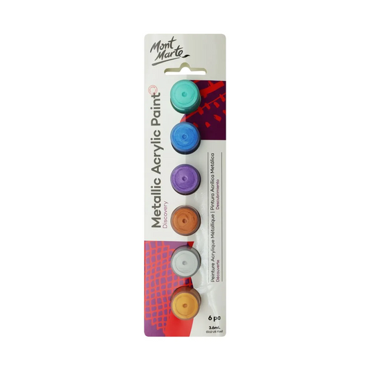 Mont Marte Metallic Paints 6pc x 3.6ml