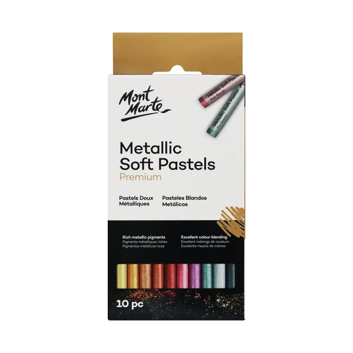 Mont Marte Metallic Soft Pastels 10pc