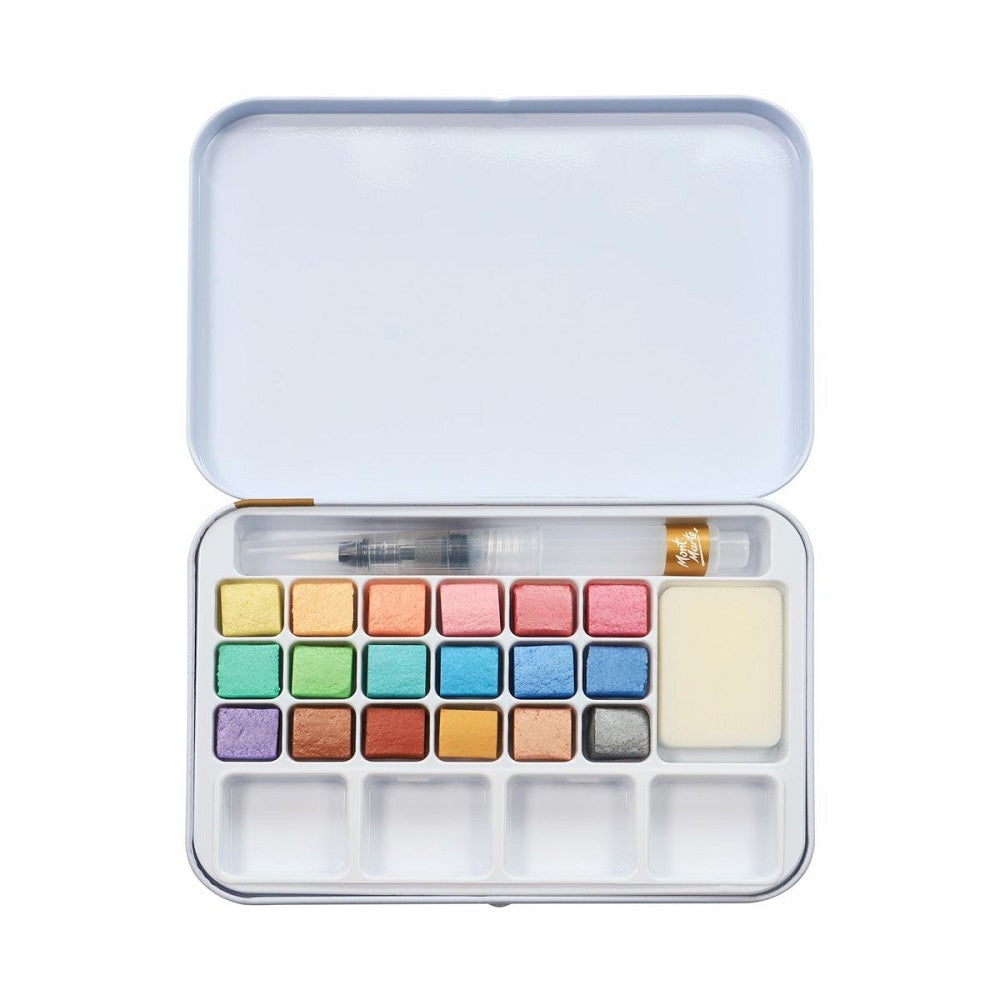 Mont Marte Metallic Watercolour Set in Tin 21pc