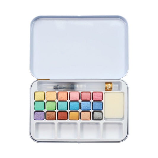 Mont Marte Metallic Watercolour Set in Tin 21pc