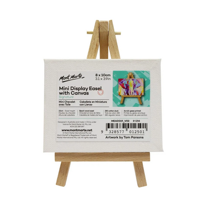 Mont Marte Mini Display Easel with Canvas 8x10cm