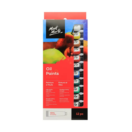 Mont Marte Oil Paints 12pce x 12ml