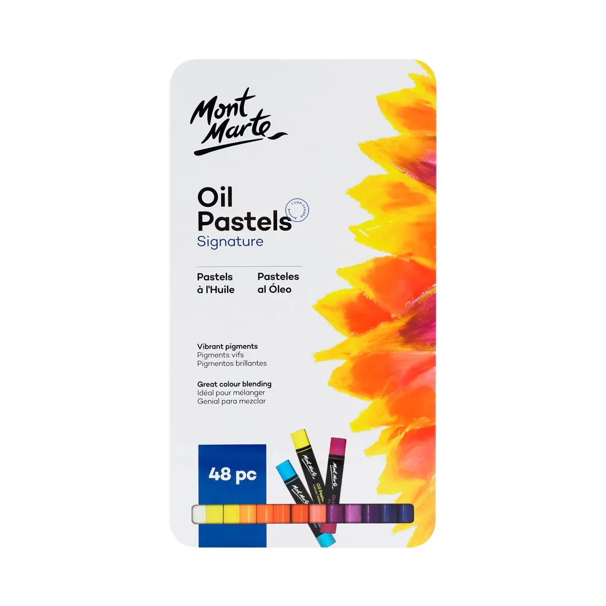 Mont Marte Oil Pastels 48pc in tin box