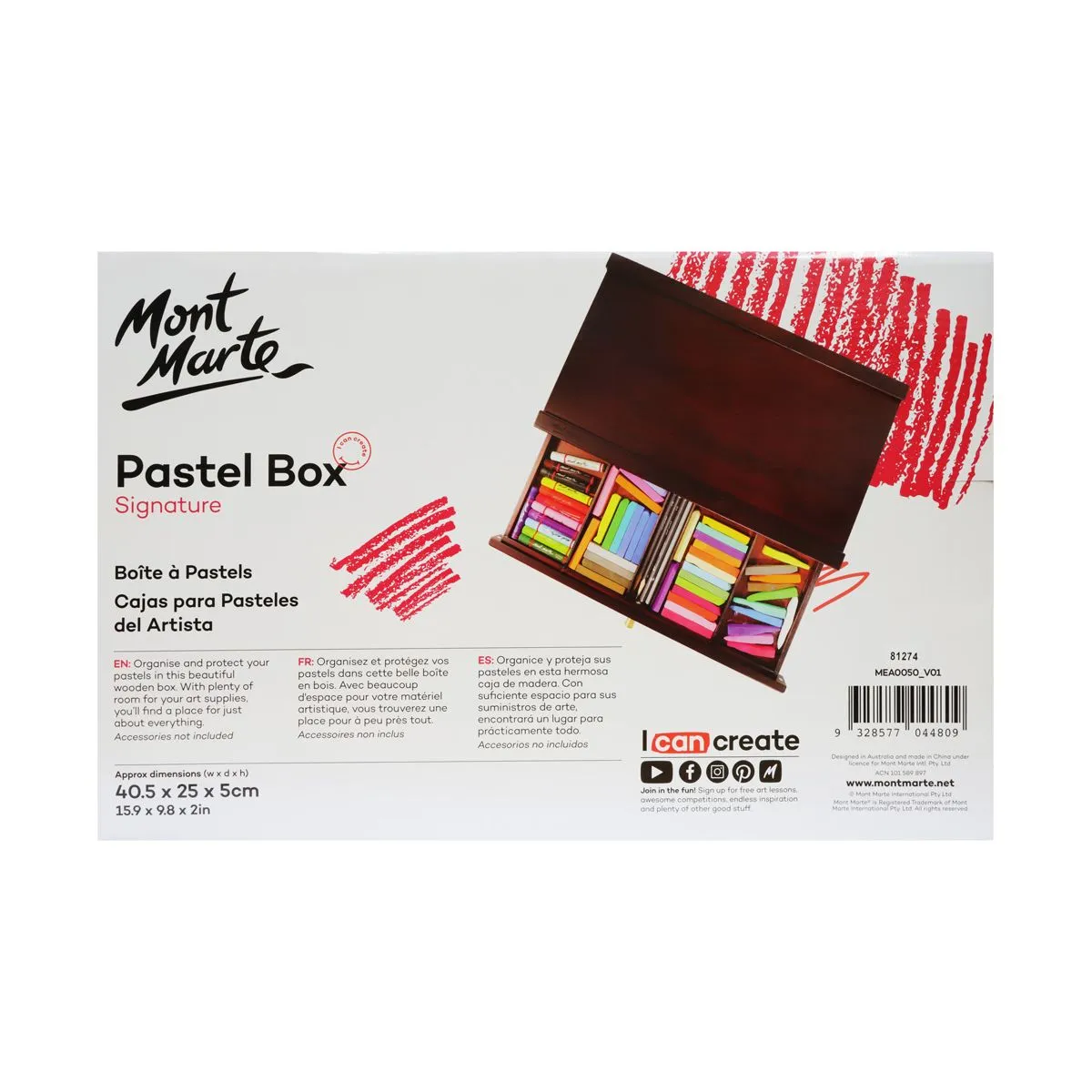 Mont Marte Pastel Box Single Deck