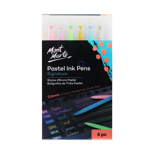 Mont Marte Pastel Ink Pens Fine Tip 6pc