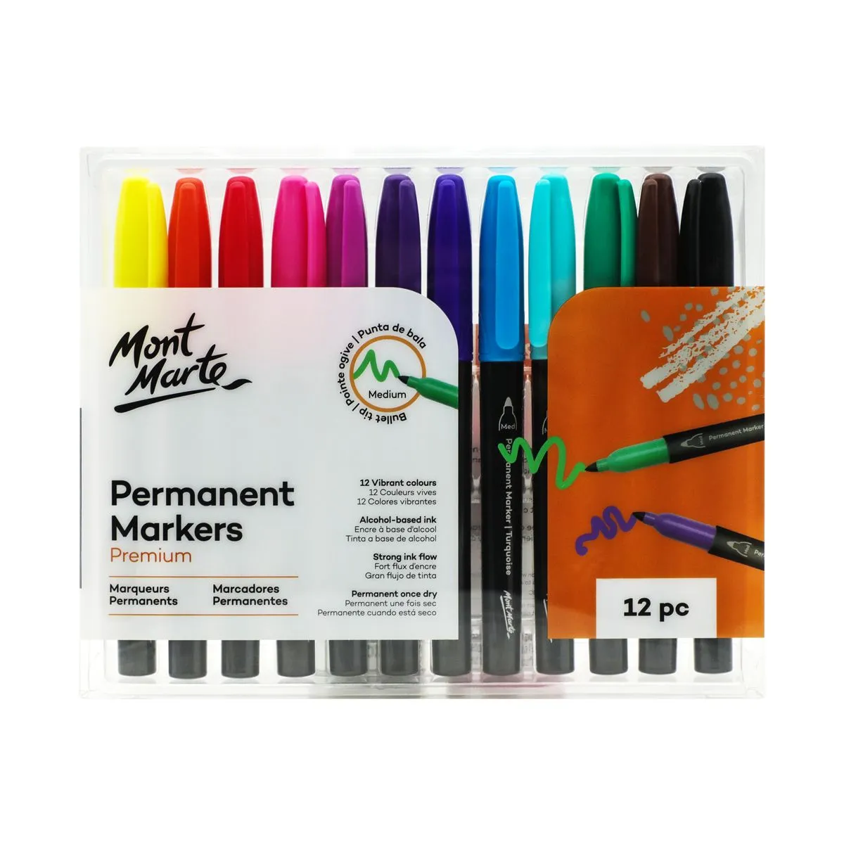 Mont Marte Permanent Markers 12pc