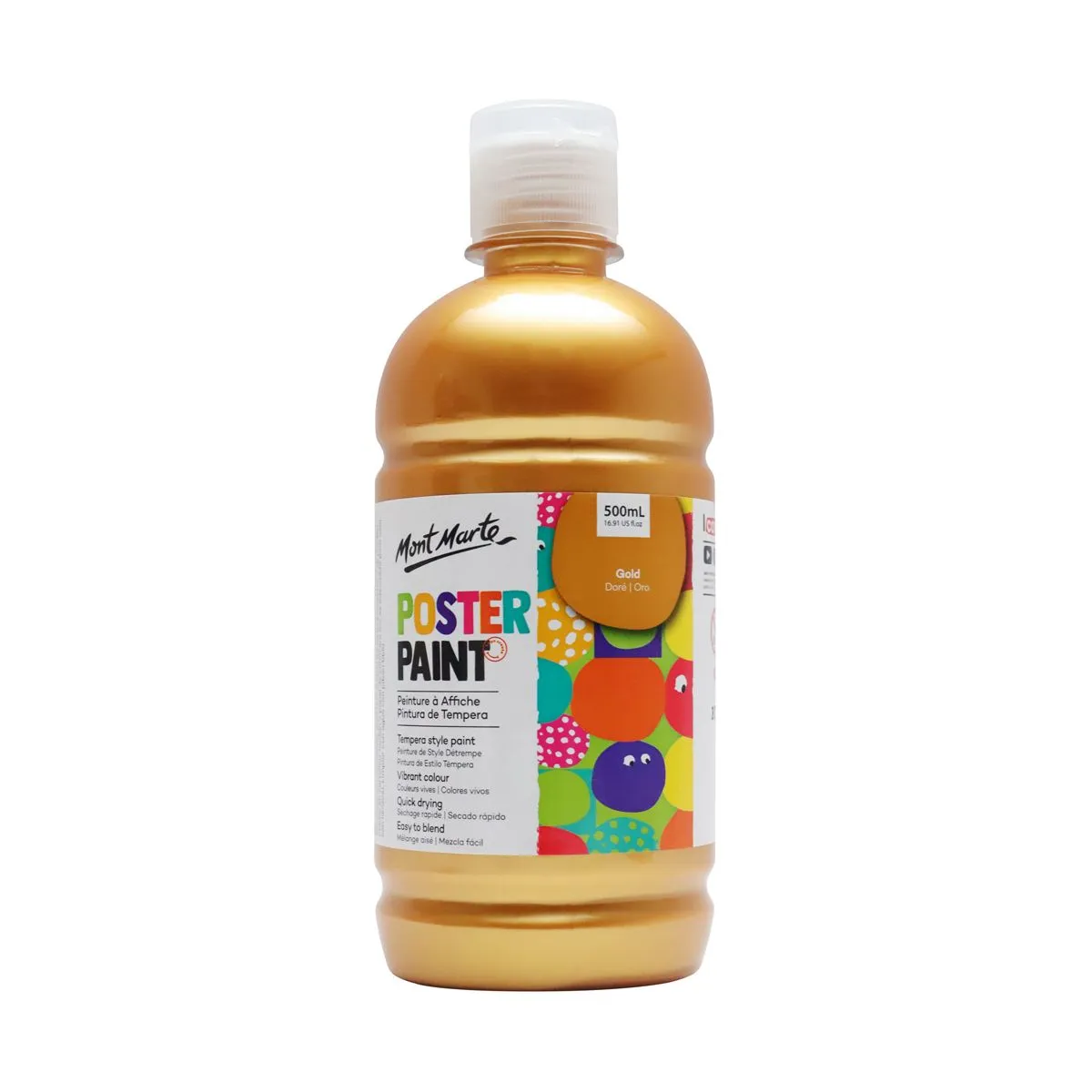 Mont Marte Poster Paint 500ml Gold