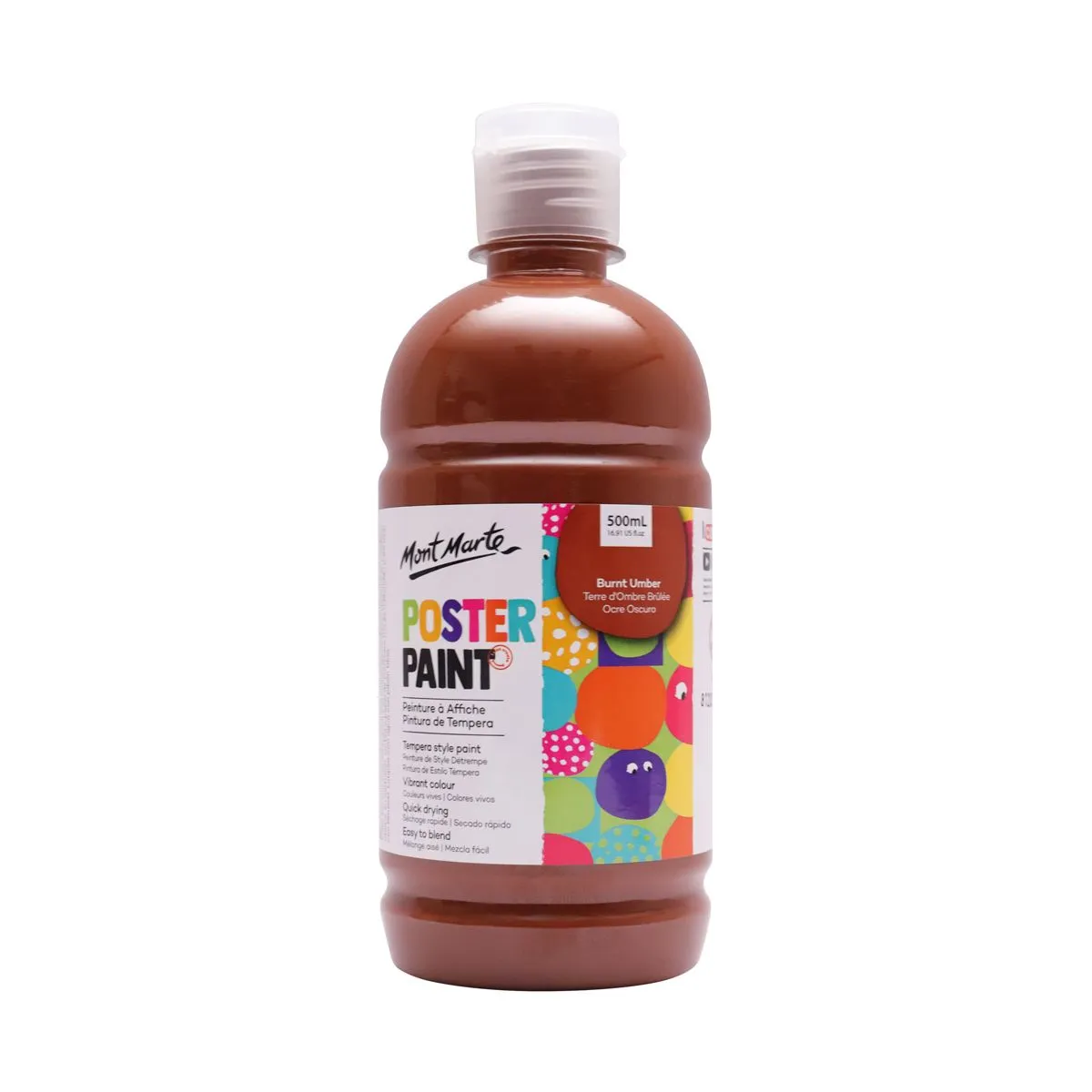 Mont Marte Poster Paint 500ml BURNT UMBER