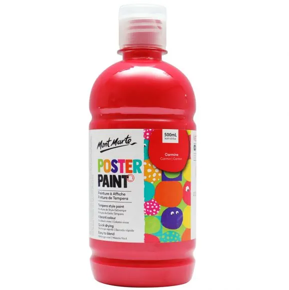 Mont Marte Poster Paint 500ml Carmine