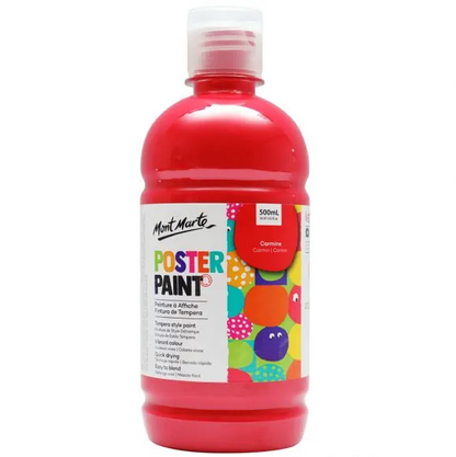 Mont Marte Poster Paint 500ml Carmine