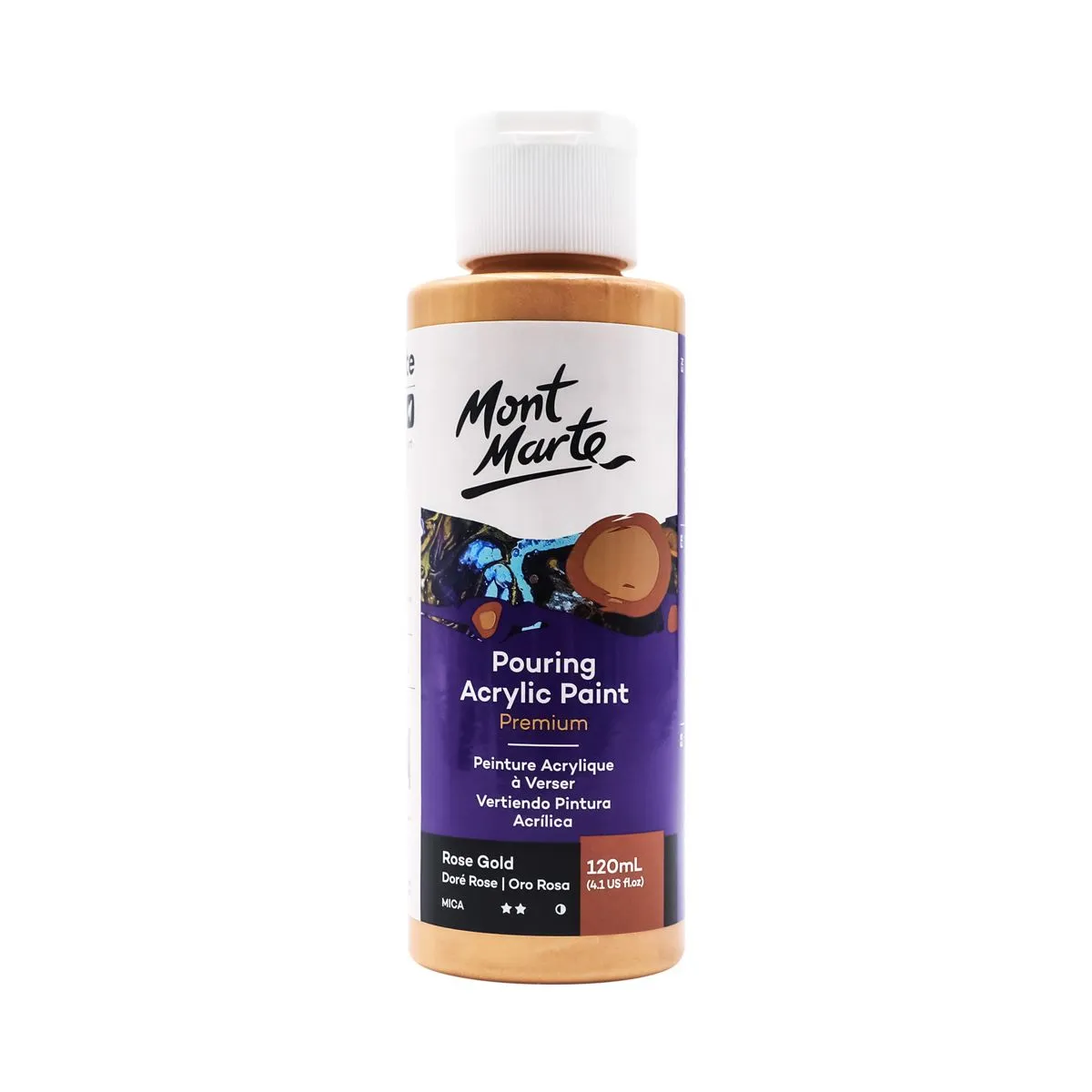 Mont Marte Pouring Acrylic 120ml - Rose Gold - #product_vendor