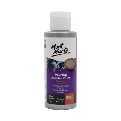 Mont Marte Pouring Acrylic 120ml - Silver - #product_vendor