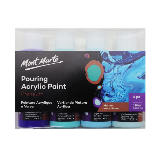 Mont Marte Pouring Acrylic 120ml 4pce - Marina - #product_vendor