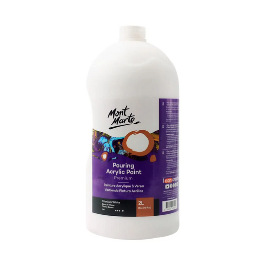 Mont Marte Pouring Acrylic 2 Litres - Titanium White - #product_vendor