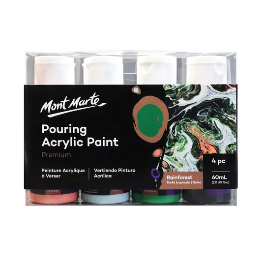 Mont Marte Pouring Acrylic 60ml 4pce - Rainforest