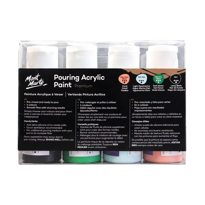 Mont Marte Pouring Acrylic 60ml 4pce - Rainforest