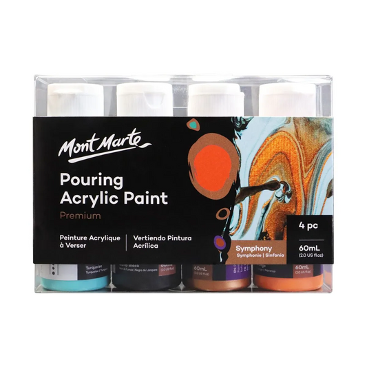 Mont Marte Pouring Acrylic 60ml 4pce - Symphony