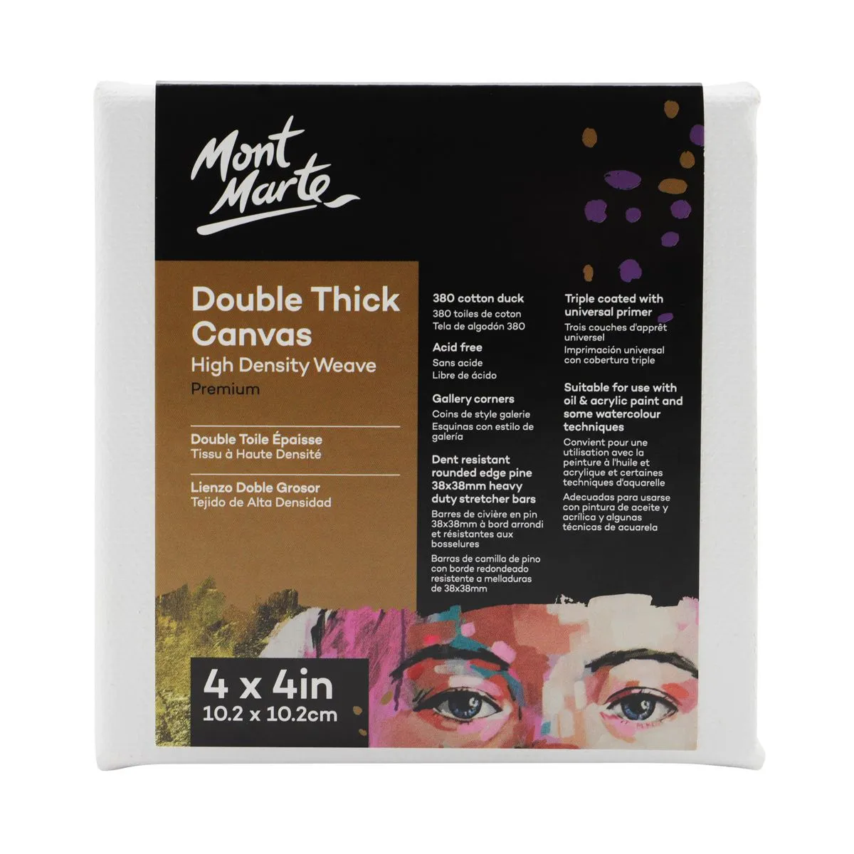 Mont Marte Premium Canvas Double Thick 10.2x10.2cm