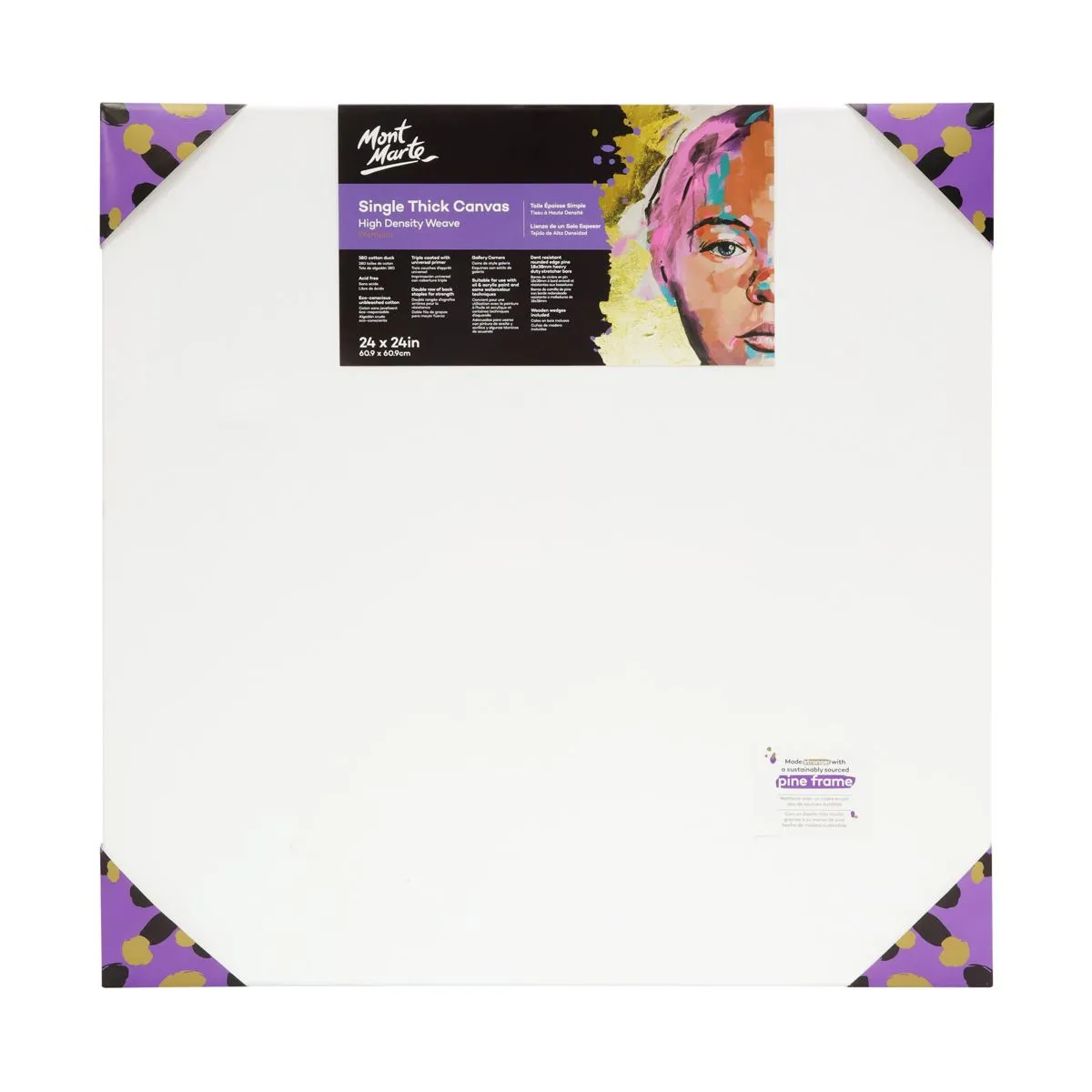 Mont Marte Premium Canvas Single Thick 60.9x60.9cm