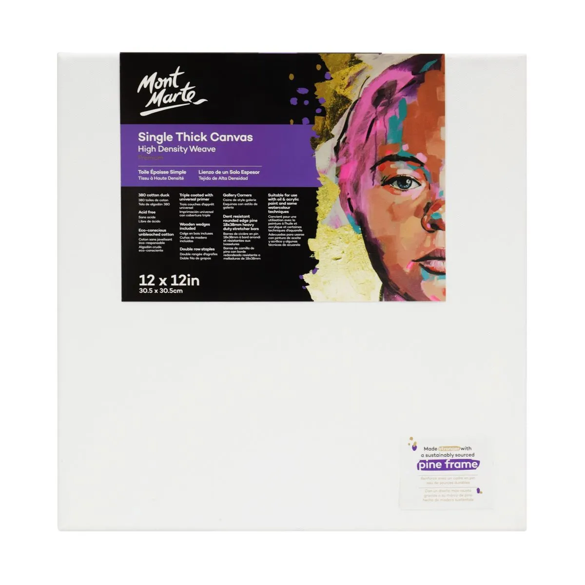 Mont Marte Premium Canvas Single Thick 30.5x30.5cm