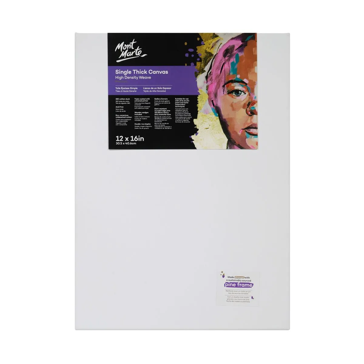 Mont Marte Premium Canvas Single Thick 30.5x40.6cm