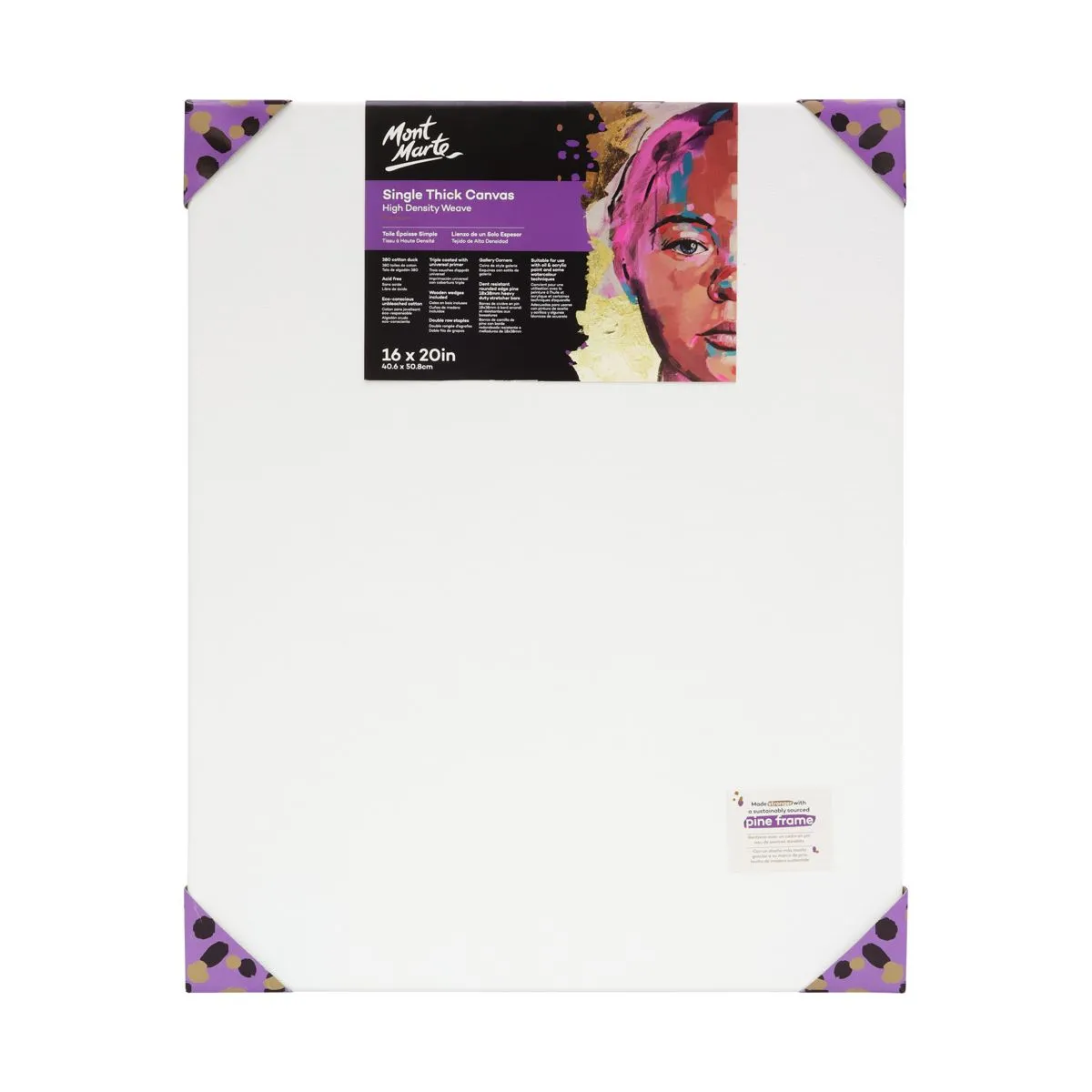 Mont Marte Premium Canvas Single Thick 40.6x50.8cm