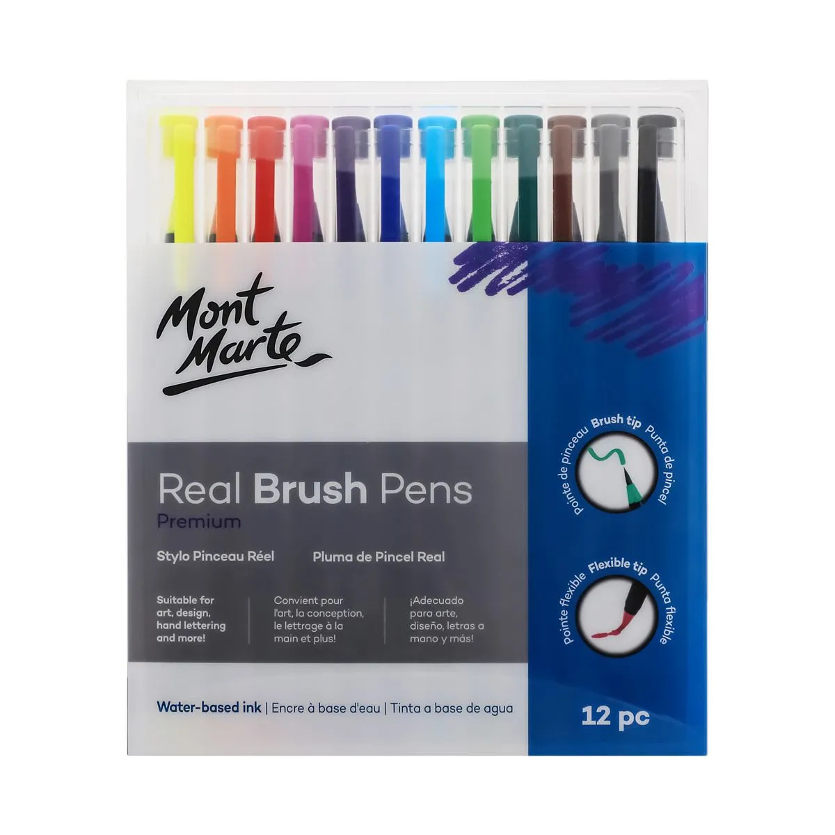 Mont Marte Real Brush Pens 12pc