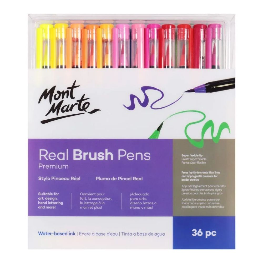 Mont Marte Real Brush Pens 36pc