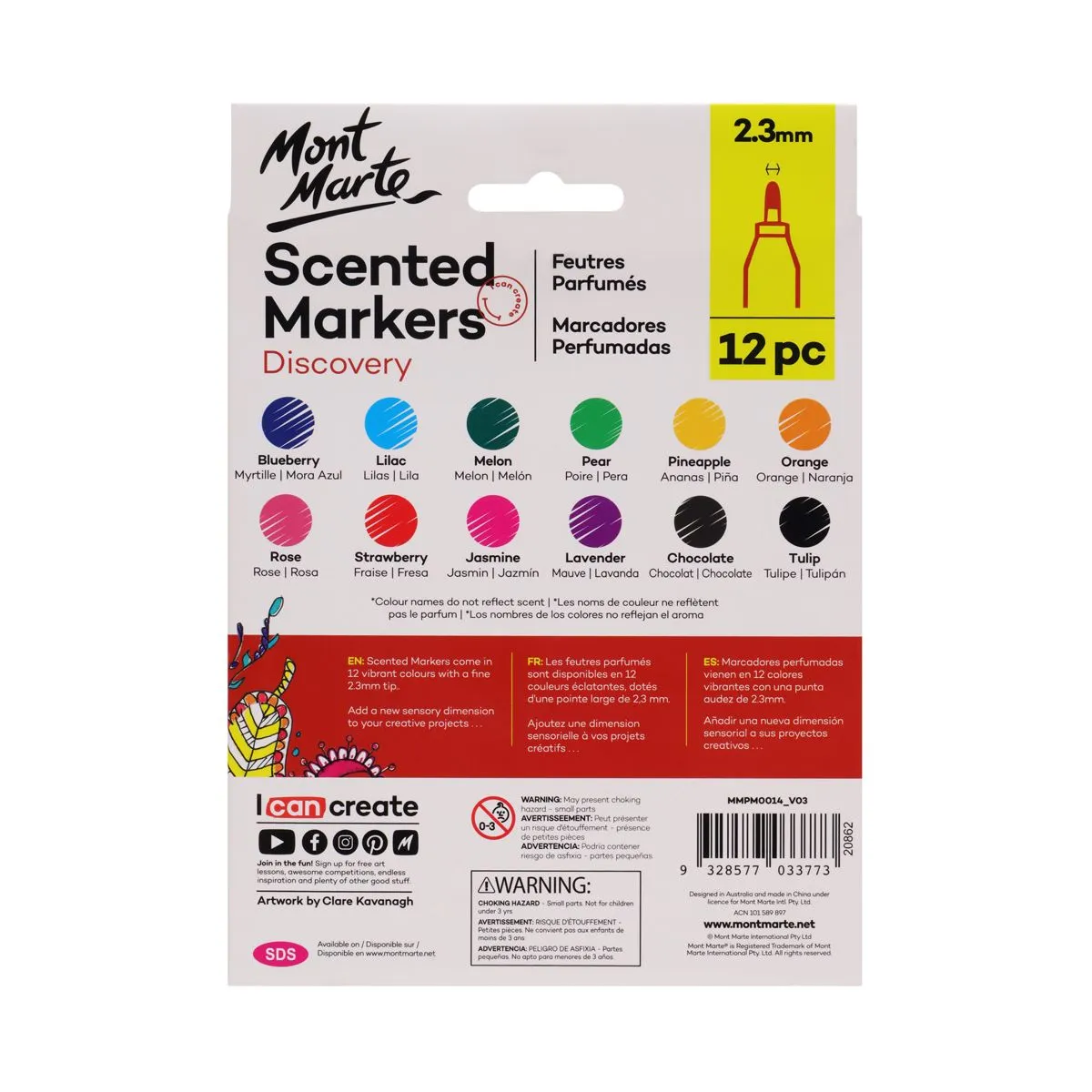 Mont Marte Scented Markers 12pce