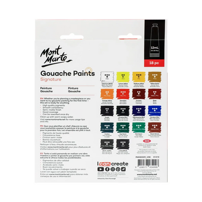 Mont Marte Signature Gouache 18pce x 12ml