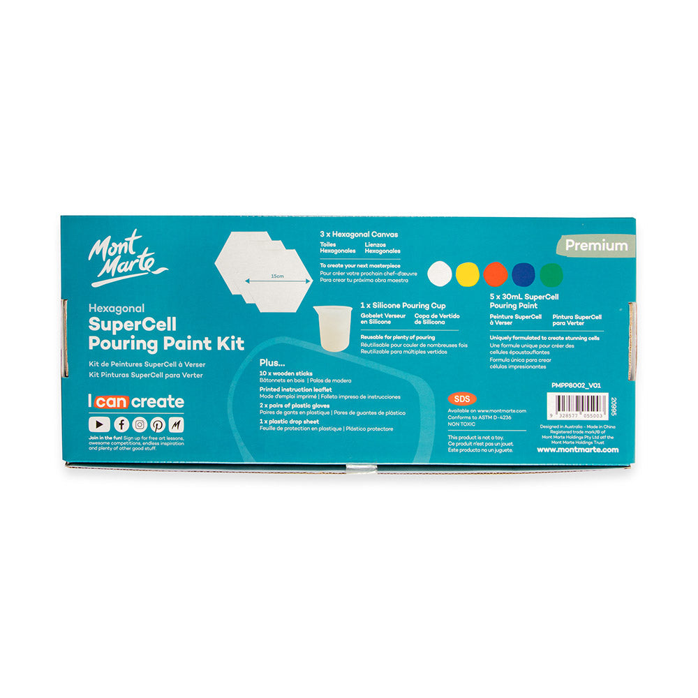 Mont Marte SuperCell Pouring Paint Kit 23pc - #product_vendor