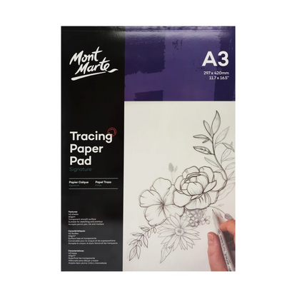 Mont Marte Tracing Paper Pad 60gsm 40 sheet A3