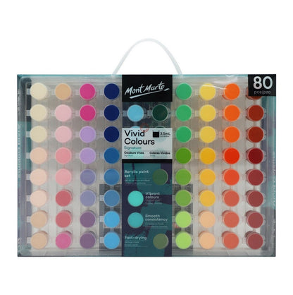 Mont Marte Vivid Colours Acrylic Paint Set 80pce