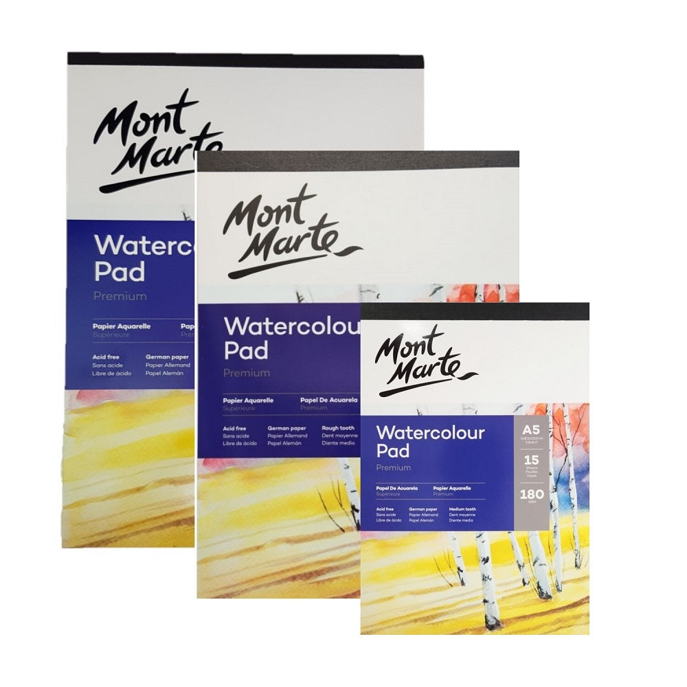 Mont Marte Watercolour Pad 180gsm 15 sheets