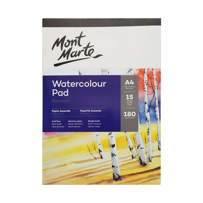 Mont Marte Watercolour Pad 180gsm 15 sheets A4