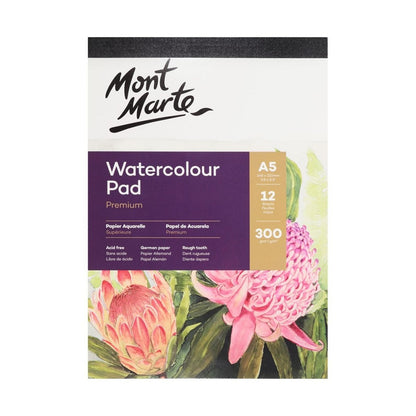 Mont Marte Watercolour Pad 300gsm 12 sheets A5