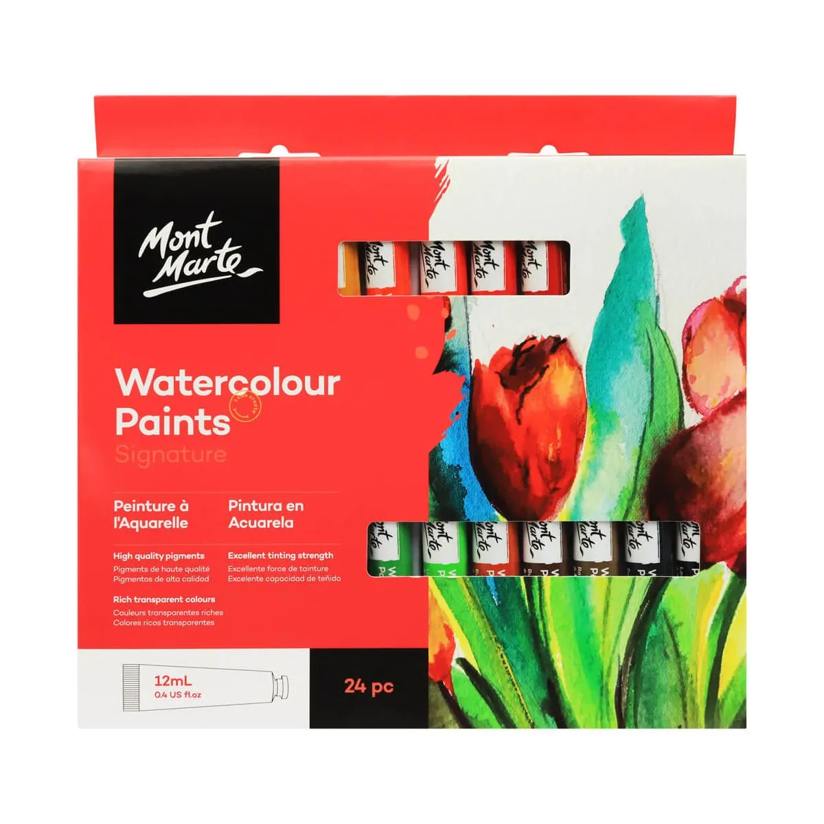 Mont Marte Watercolour Paints 24pce x 12ml