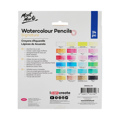 Mont Marte Watercolour Pencils 24pce