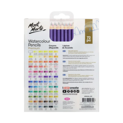 Mont Marte Watercolour Pencils 72pc