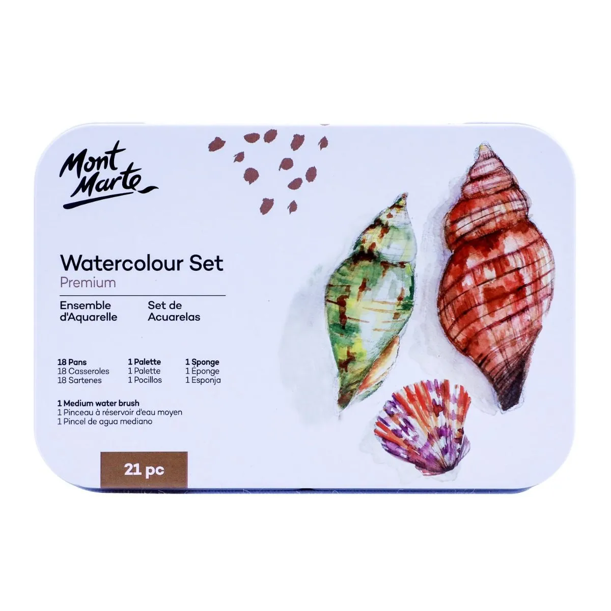 Mont Marte Watercolour Set in Tin 21pc