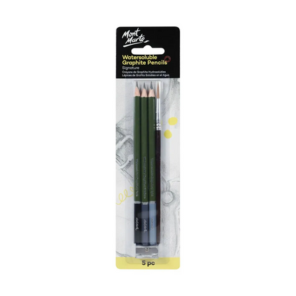 Mont Marte Watersoluble Graphite Pencil Set of 5